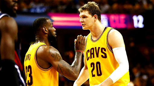 Леброн Джеймс и Тимофей Мозгов