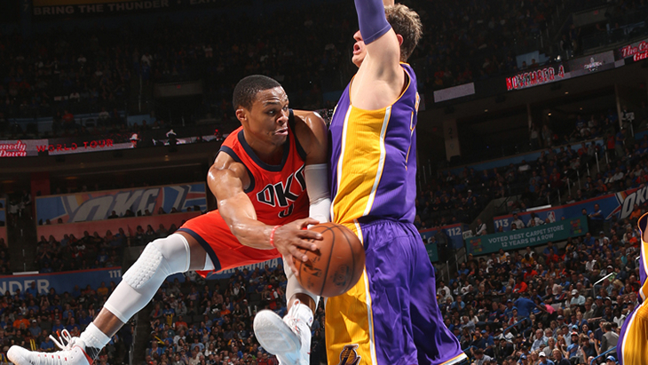 Расселл Уэстбрук против Тимофея Мозгова