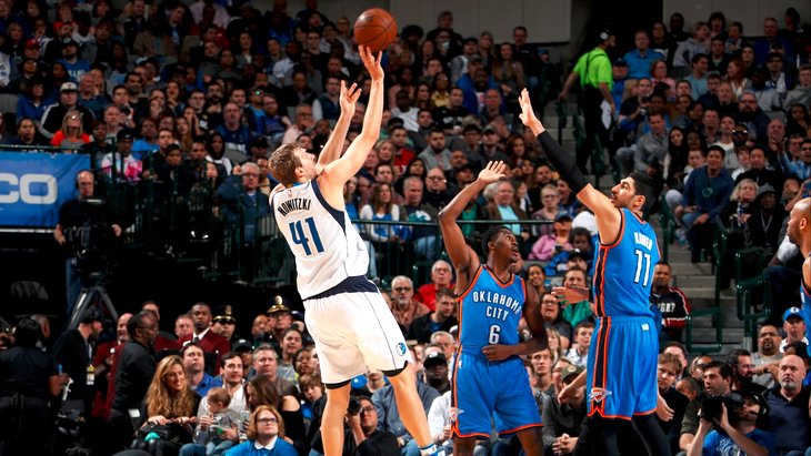 Дирк Новицки помог «Далласу» выиграть у «Оклахомы»