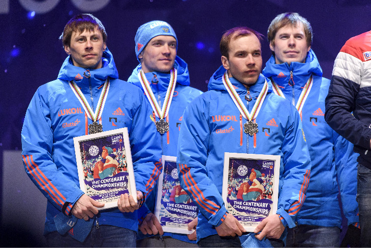 Российские лыжники с серебром ЧМ-2017 в эстафете