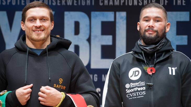 Александр Усик и Тони Белью