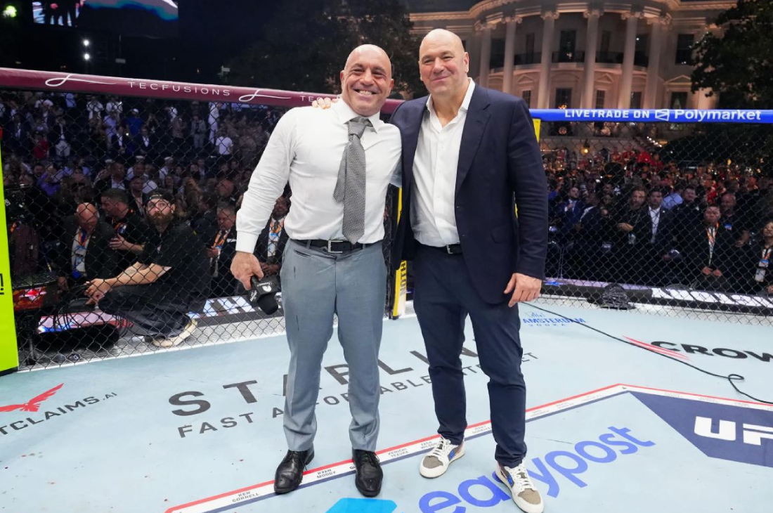 Джо Роган (комментатор UFC) и Дана Уайт