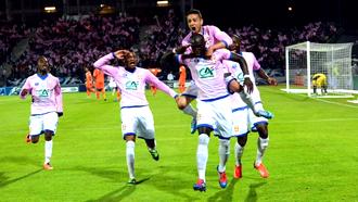 Радость футболистов «Эвиана»