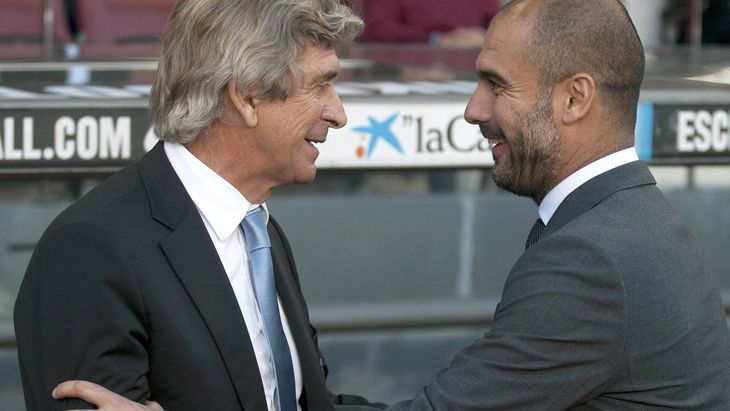 Новая дуэль Мануэля Пеллегрини (слева) и Хосепа Гвардиолы