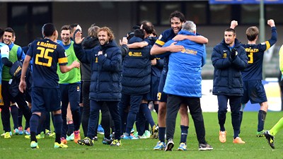 Радость футболистов «Вероны»