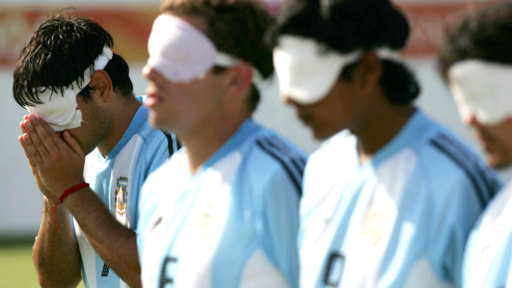 Сборная Аргентины во время серии пенальти