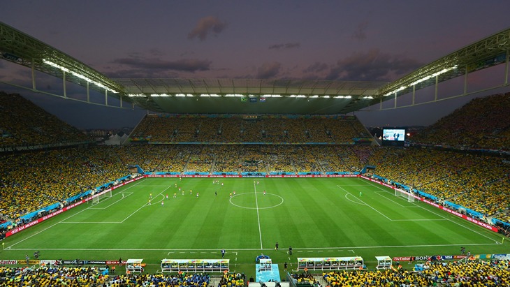 Стадион во время матча