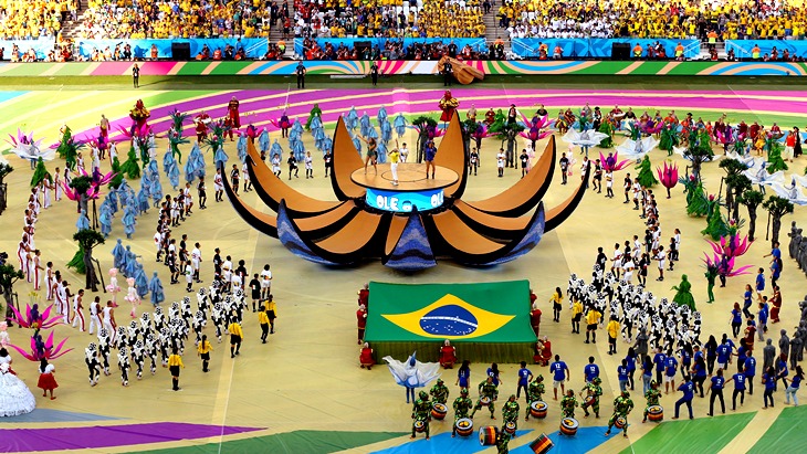 Арена «Коринтианс» во время церемонии открытия