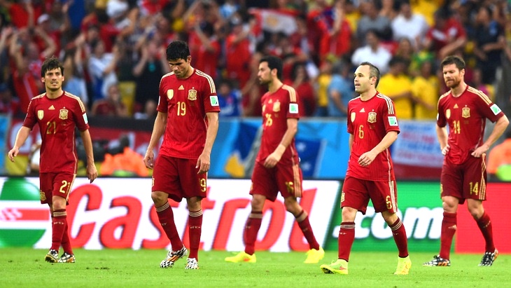 Сборная Испании оказалась среди неудачников