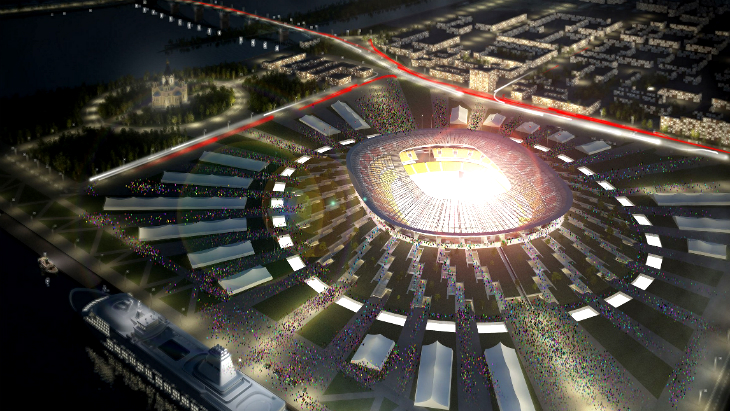 Макет стадиона «Стрелка»