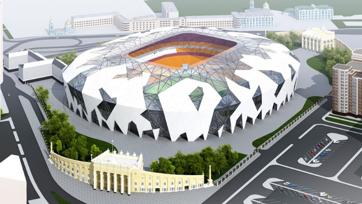 Макет стадиона «Центральный» после реконструкции