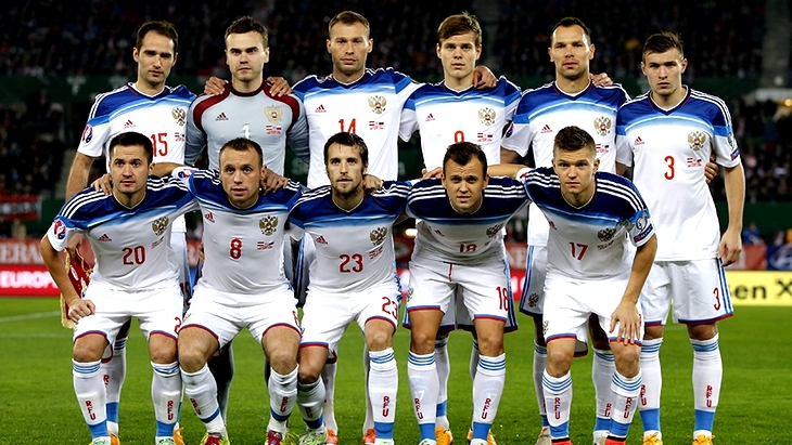 Сборная России перед матчем с Австрией 