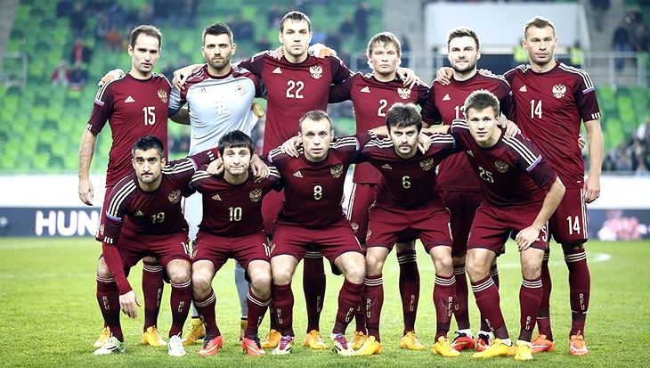 Сборная России перед матчем с Венгрией