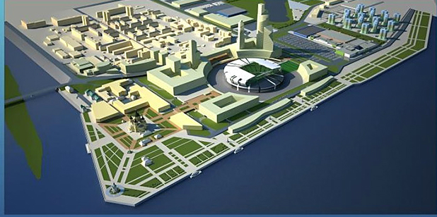 Макет стадиона «Стрелка»