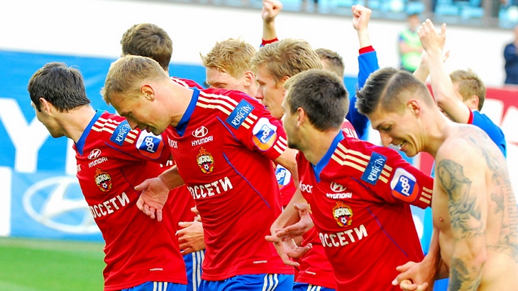 ЦСКА празднует чемпионство 