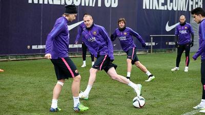 Жереми Матье на тренировке