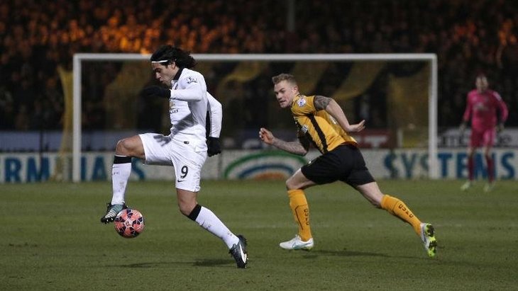 Умелая игра Кембриджа лишь считанные разы позволила Фалькао получать мяч