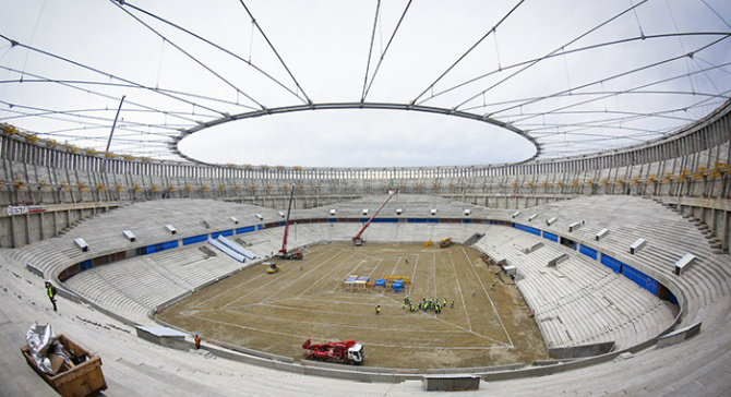 Стройка стадиона в Краснодаре