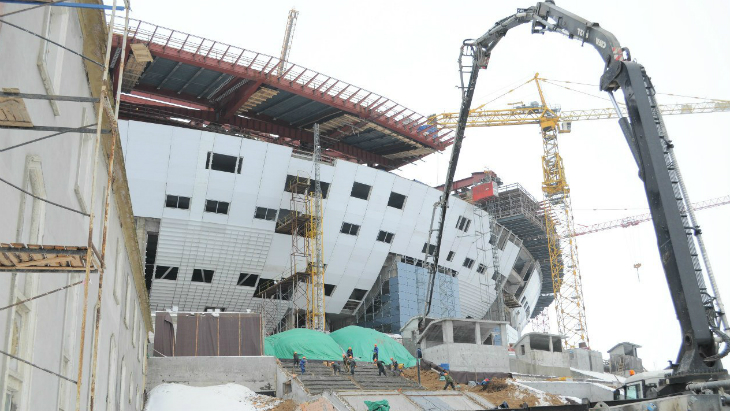 Монтаж конструкций «Зенит-Арены»