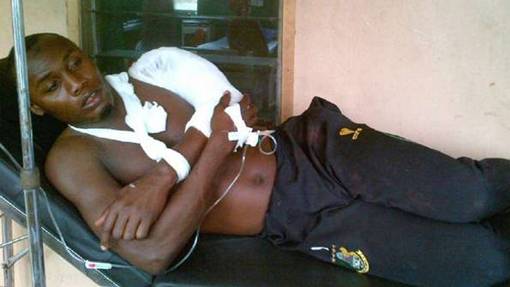 Один из раненных игроков