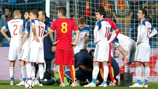 Эпизод матча в Подгорице