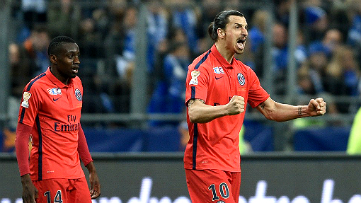 Златан Ибрагимович празднует гол