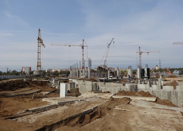 Стройплощадка стадиона «Юбилейный»