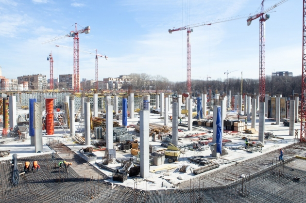 Строительство «ВТБ Арена Парк»