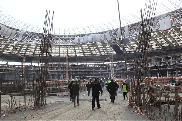 Монтаж конструкций «Лужников»
