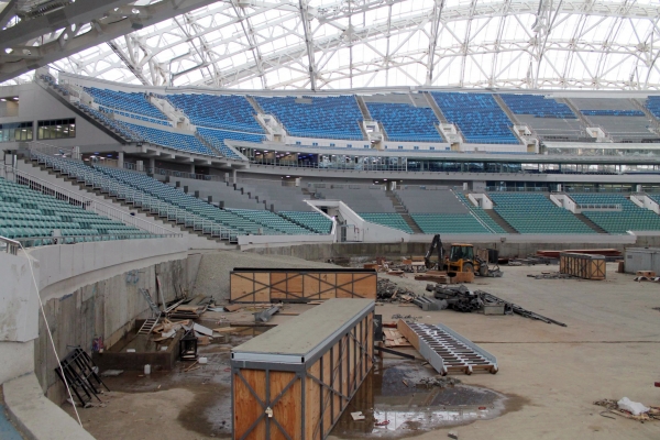 Работы на арене «Фишт»