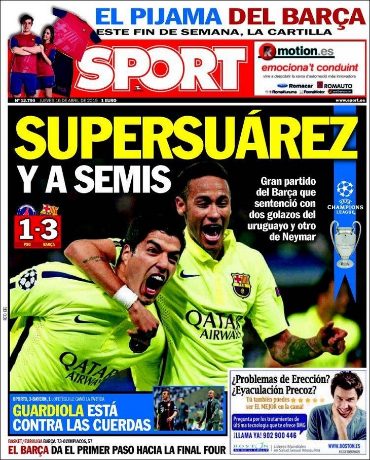 Луис Суарес — герой первого матча между «Барселоной» и «ПСЖ»