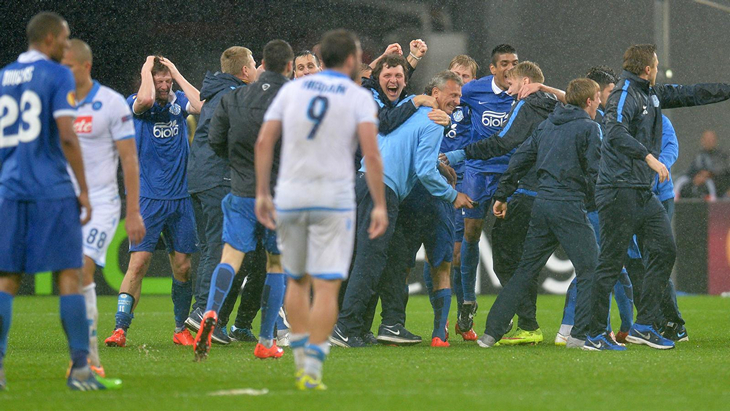 Радость футболистов «Днепра»