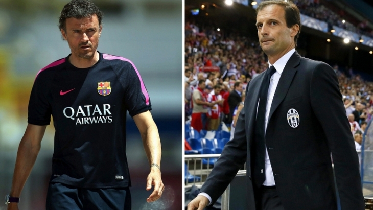 Луис Энрике (слева) и Массимилиано Аллегри поспорят за свой первый кубок чемпионов