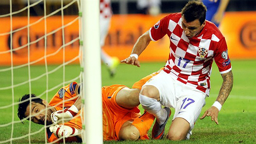 Марио Манджукич и Джиджи Буффон