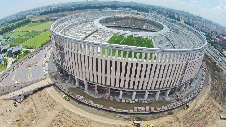 Стройка стадиона в Краснодаре