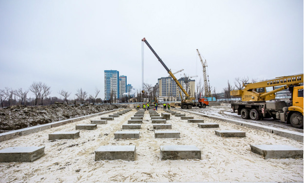 Работы на стадионе «Победа»