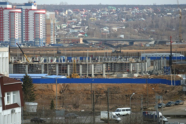 Стройплощадка стадиона «Мордовия-Арена»