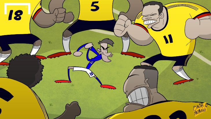 Неймар против колумбийцев