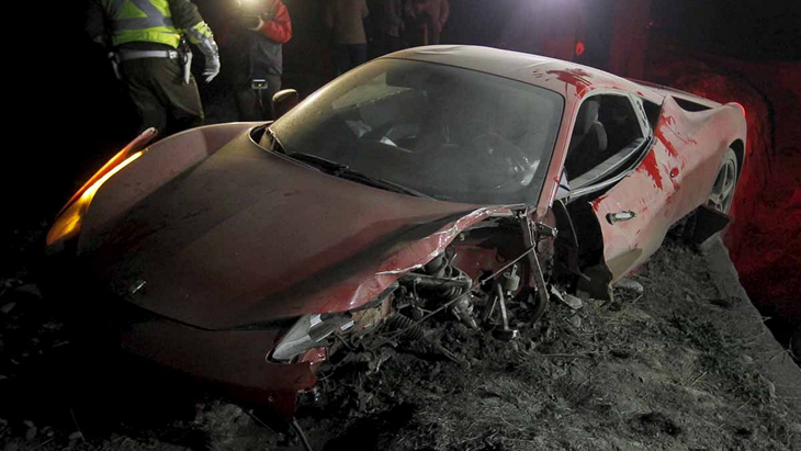 Разбитая «Феррари» Видаля