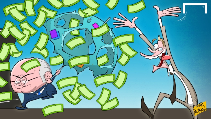 Йозеф Блаттер под денежным дождем