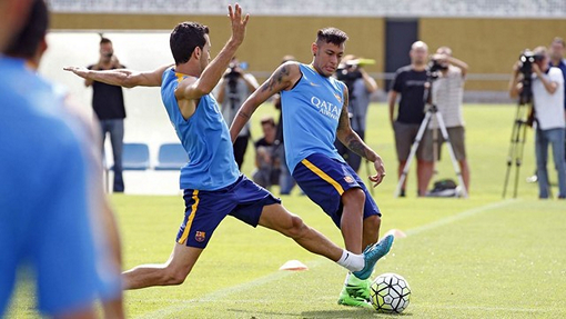 Неймар и Серхио Бускетс