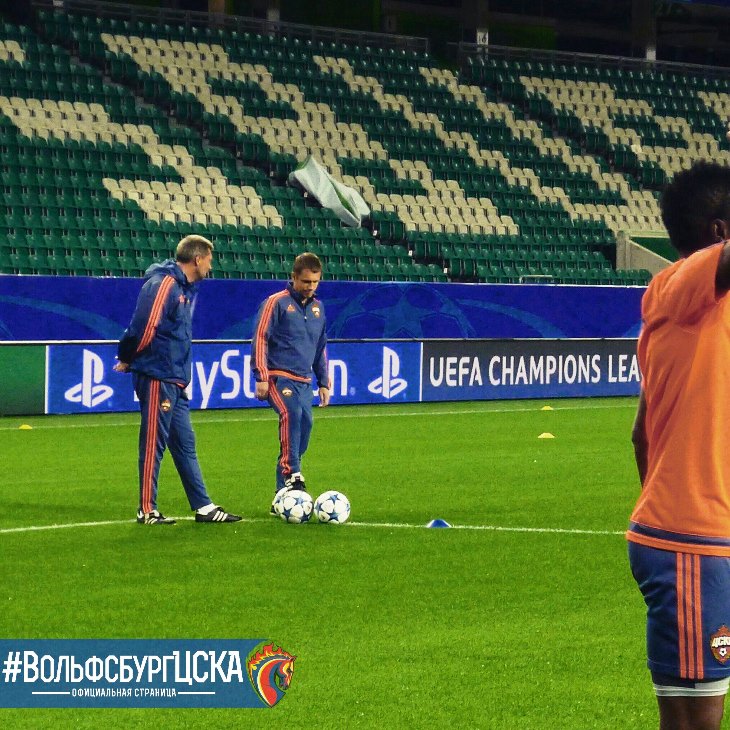 Виктор Гончаренко на предматчевой тренировке