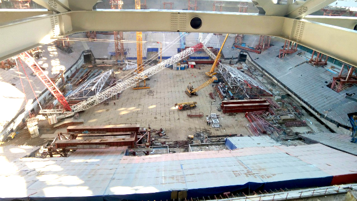 Вид на поле «Зенит-Арены»