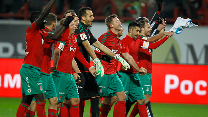 Радость футболистов «Локомотива»