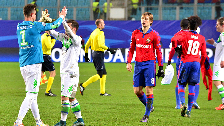 «Вольфсбург» выбил ЦСКА из Лиги чемпионов