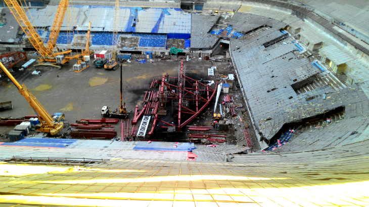 Вид на поле «Зенит-Арены»