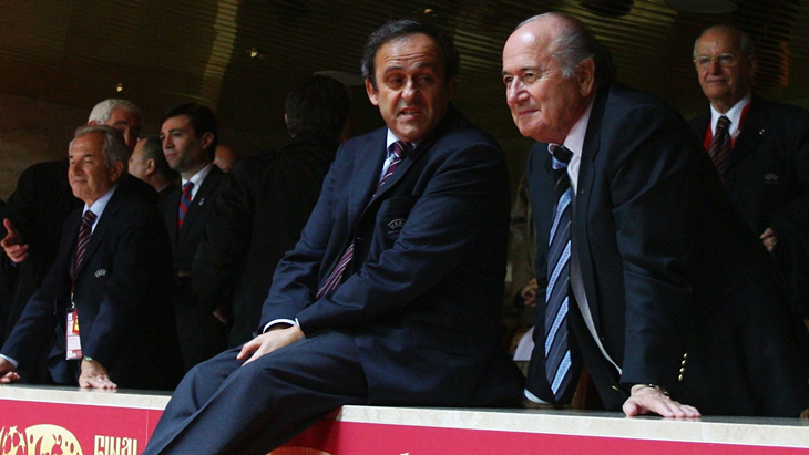 Мишель Платини и Зепп Блаттер