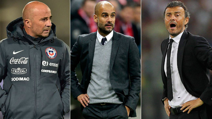 Хорхе Сампаоли, Хосеп Гвардиола и Луис Энрике