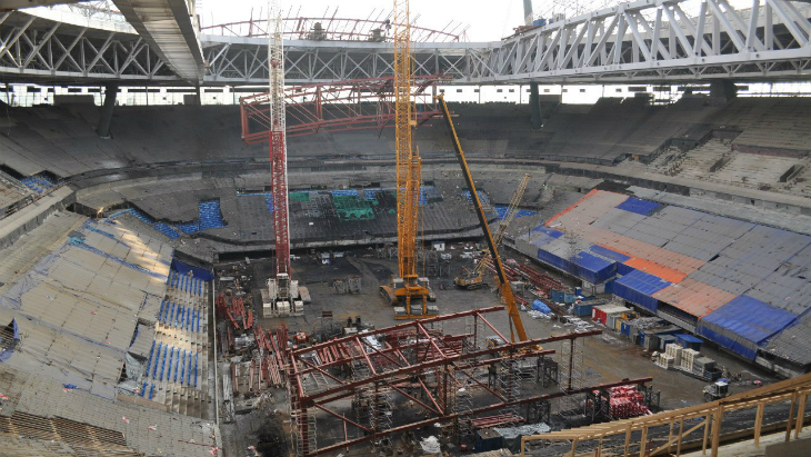 Вид на поле «Зенит-Арены»