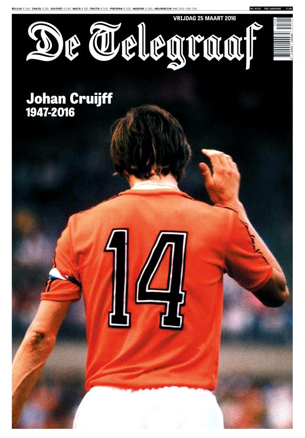 Йохан Кройф всегда играл в сборной Голландии под 14-м номером